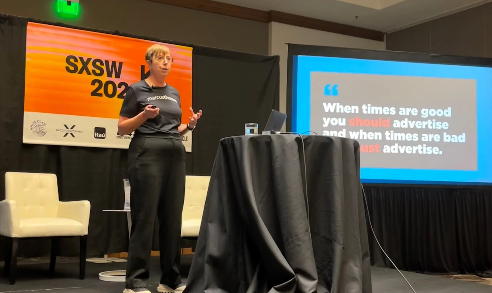 Marcus Thomas CEO Nancy Hill presents at SXSW 2023